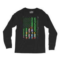 Billiard Rack Usa American Flag Billiards Player S Long Sleeve Shirts | Artistshot