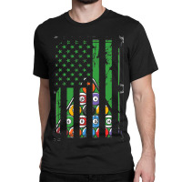 Billiard Rack Usa American Flag Billiards Player S Classic T-shirt | Artistshot