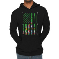 Billiard Rack Usa American Flag Billiards Player S Lightweight Hoodie | Artistshot