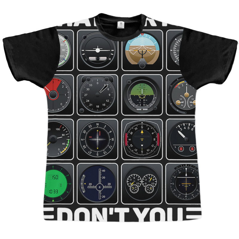 Airline Aircraft Airplane Pilot Tools Instruments  Graphic T-shirt | Artistshot