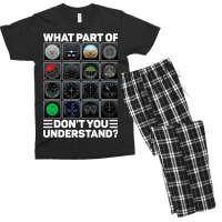 Airline Aircraft Airplane Pilot Tools Instruments  Men's T-shirt Pajama Set | Artistshot