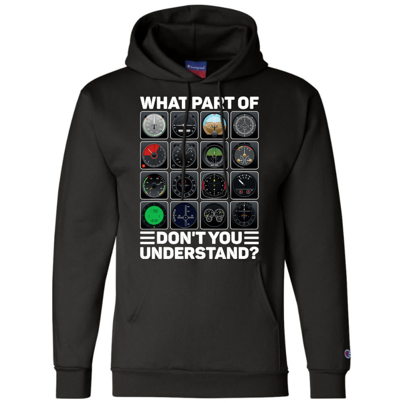 Airline Aircraft Airplane Pilot Tools Instruments  Champion Hoodie | Artistshot