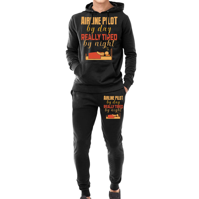 Airline Pilot By Day Really Tired By Night Hoodie & Jogger Set | Artistshot