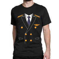 Airline Pilot Costume Aviation Aviator Airplane En Classic T-shirt | Artistshot