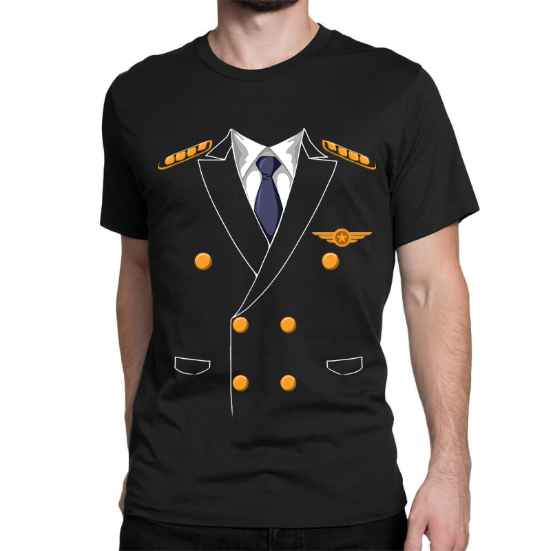 Airline Pilot Costume Aviation Aviator Airplane En Classic T-shirt | Artistshot