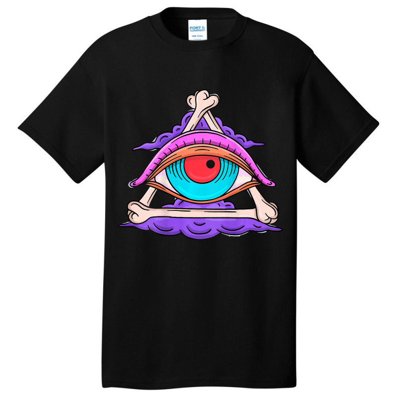 All Seeing Eye Bones Tarot Mystic Pagan Witch Art  Basic T-shirt by Fabulousam | Artistshot