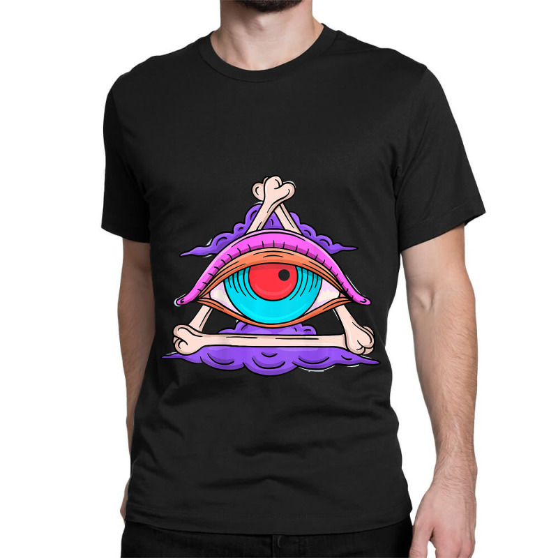 All Seeing Eye Bones Tarot Mystic Pagan Witch Art  Classic T-shirt by Fabulousam | Artistshot