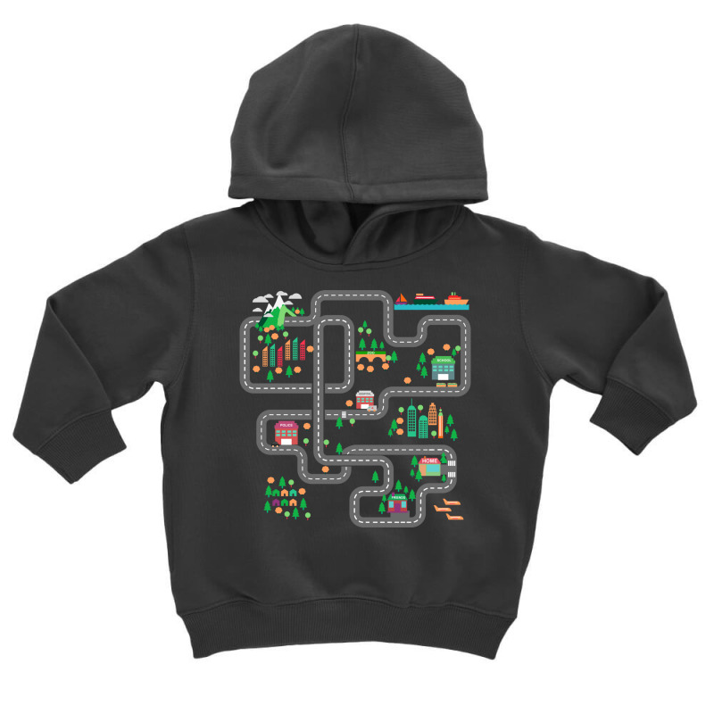 Play Mat Road Map, Racing Car Play Mat Funny Fathers Day Gift Toddler Hoodie by EdahArt | Artistshot