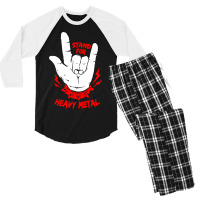 Stand Up Heavy Metal   2 Men's 3/4 Sleeve Pajama Set | Artistshot