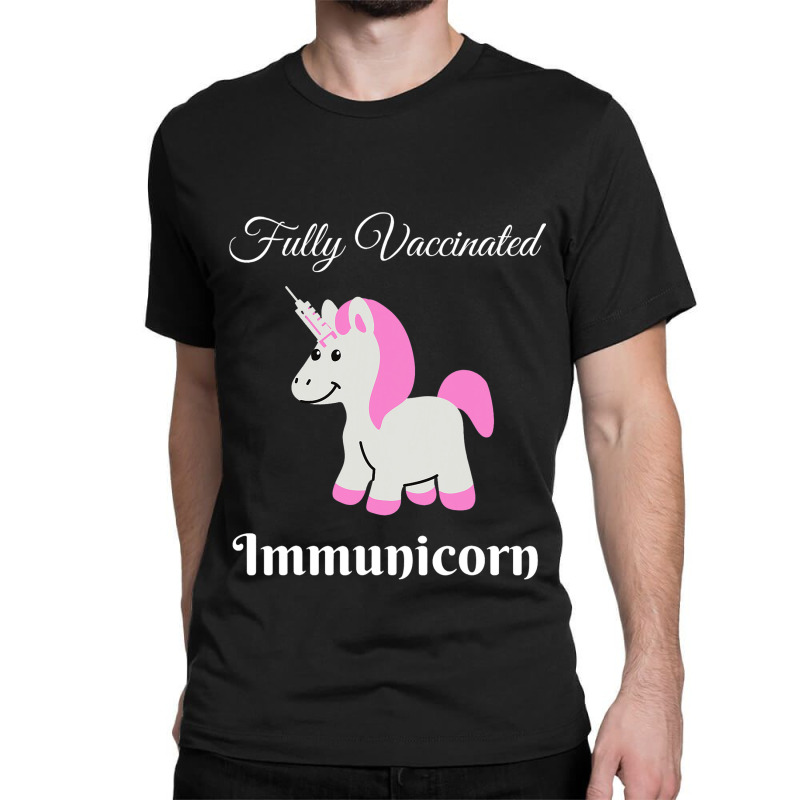 Fully Vaccinated Immunicorn Cute Unicorn Pun Pro V Classic T-shirt by CharleaPeguer | Artistshot