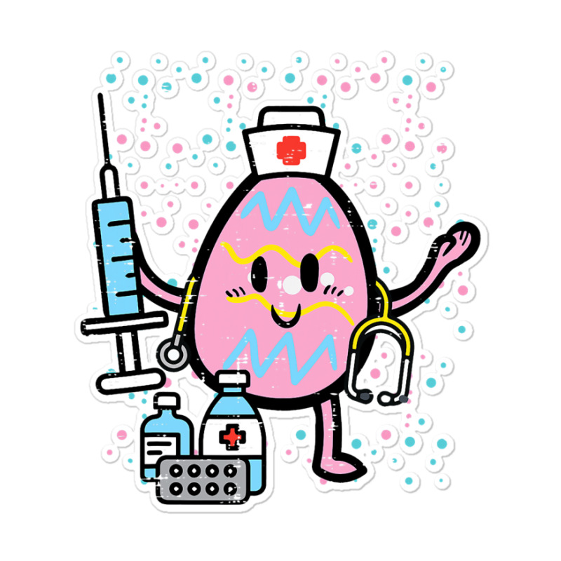 Easter Egg Nicu Nurse Cute Picu Baby Rn Er Scrub T Sticker | Artistshot