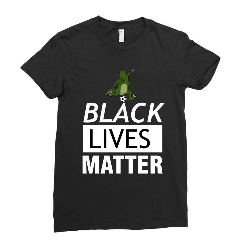 Black Live Matter Dragon Shooting Ball Ladies Fitted T-Shirt by cogentprint | Artistshot