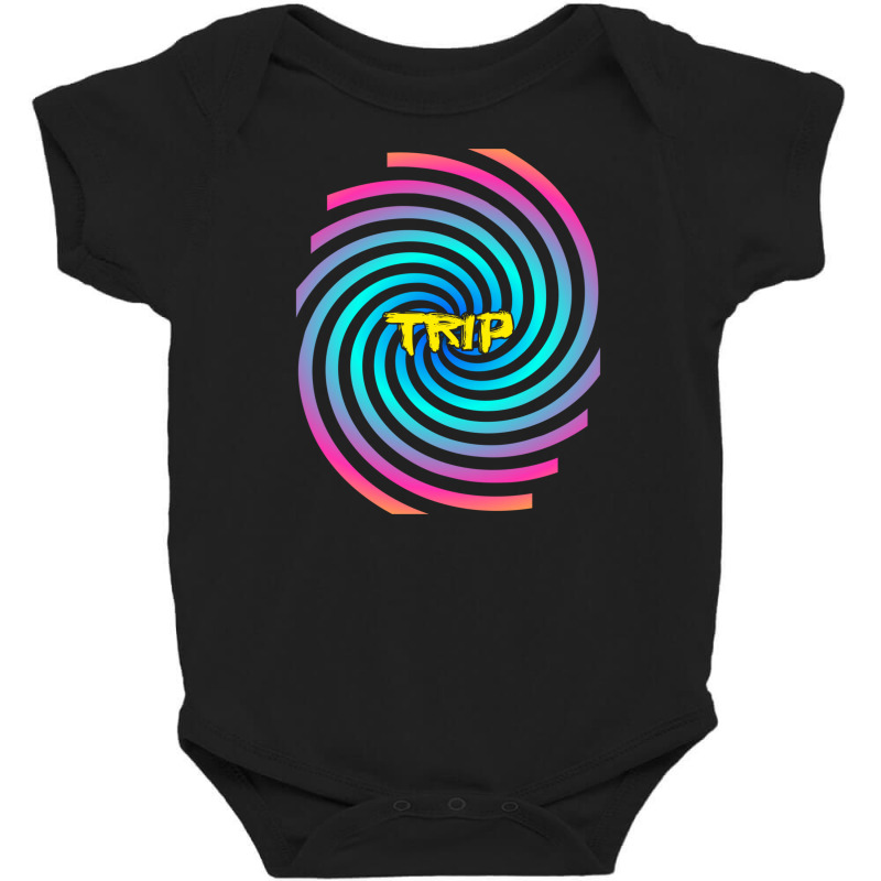 Psychedelic Rainbow Circle Trip Spiral Hypnotising Baby Bodysuit by EdahArt | Artistshot