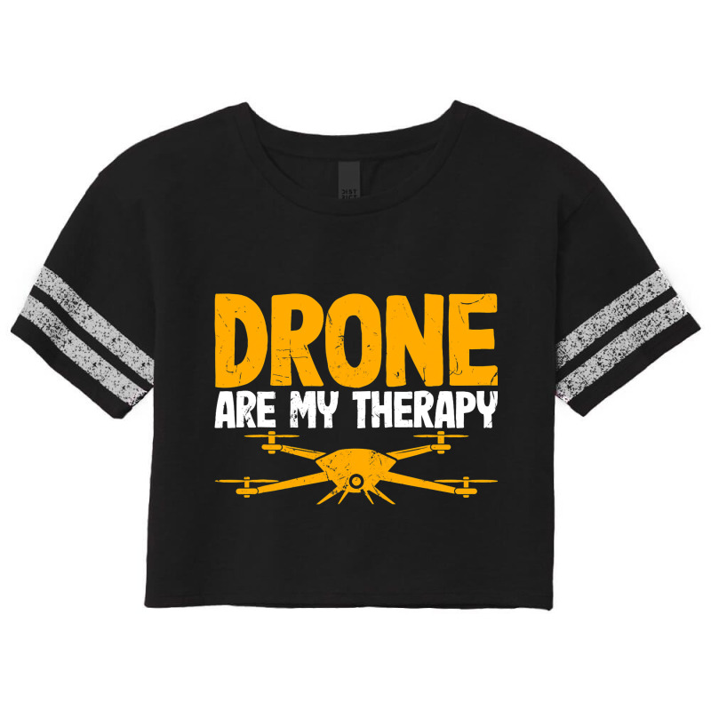 Drone Are My Therapy Funny Drone Pilot Quadcopter Scorecard Crop Tee by FriedBarcia | Artistshot