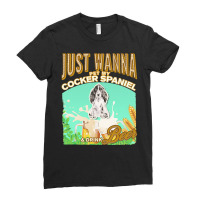 Cocker Spaniel T  Shirt Dog Owner, Just Wanna Pet My Cocker Spaniel & Ladies Fitted T-shirt | Artistshot