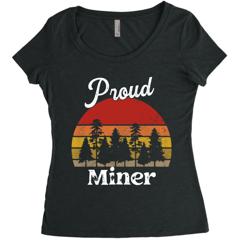 Funny Miner Shirts Job Title Professions Women's Triblend Scoop T-shirt by LynettStacey | Artistshot