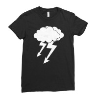 Rain Clouds Storm Thunder Lighting Bolt Flash Ladies Fitted T-shirt | Artistshot