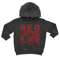 Red Friday Remember Everyone Deployed Vintage American Flag Us Solder Toddler Hoodie | Artistshot