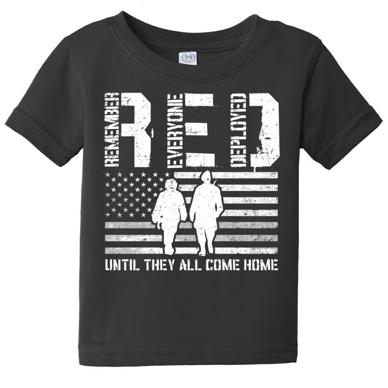 Red Friday Until They All Come Home American Flag Solder Military Supp Baby Tee | Artistshot