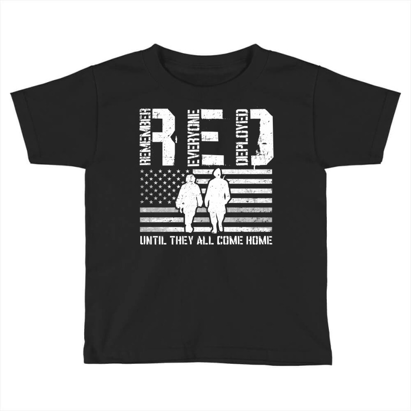 Red Friday Until They All Come Home American Flag Solder Military Supp Toddler T-shirt | Artistshot