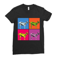 Farming Goat Lover Farm Animal Farmer Pop Art Goat Ladies Fitted T-shirt | Artistshot