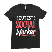 Cutest Social Worker Graduation Work Job Ladies Fitted T-shirt | Artistshot