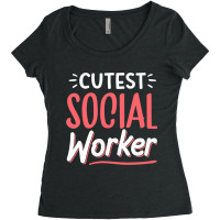 Cutest Social Worker Graduation Work Job Women's Triblend Scoop T-shirt | Artistshot