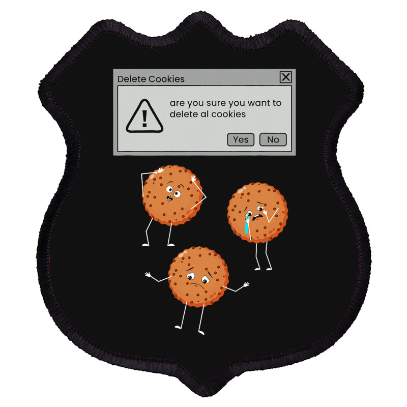 Funny Computer Programmer Delete All Cookies Choco Shield Patch | Artistshot