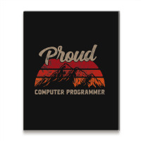 Funny Computer Programmer Superhero Vintage Men Da Metal Print Vertical | Artistshot