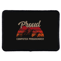 Funny Computer Programmer Superhero Vintage Men Da Rectangle Patch | Artistshot