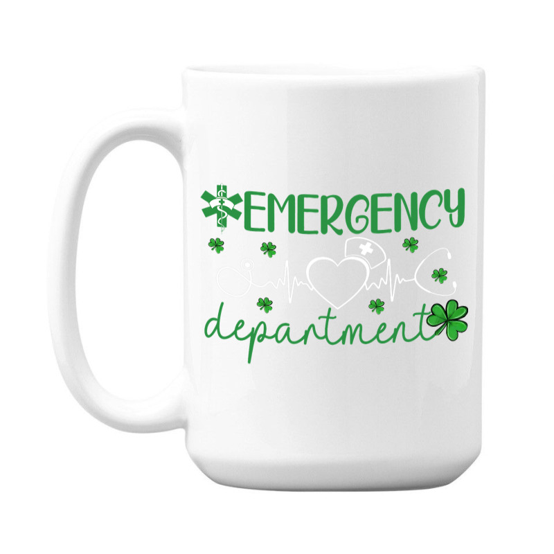 Emergency Department Funny Er Nurse Irish St Patri 15 Oz Coffee Mug | Artistshot