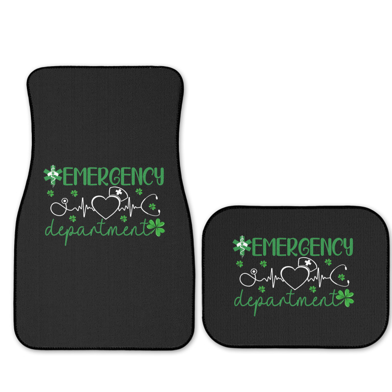 Emergency Department Funny Er Nurse Irish St Patri Full Set Car Mats | Artistshot