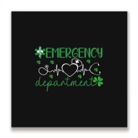 Emergency Department Funny Er Nurse Irish St Patri Metal Print Square | Artistshot