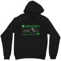 Emergency Department Funny Er Nurse Irish St Patri Unisex Hoodie | Artistshot