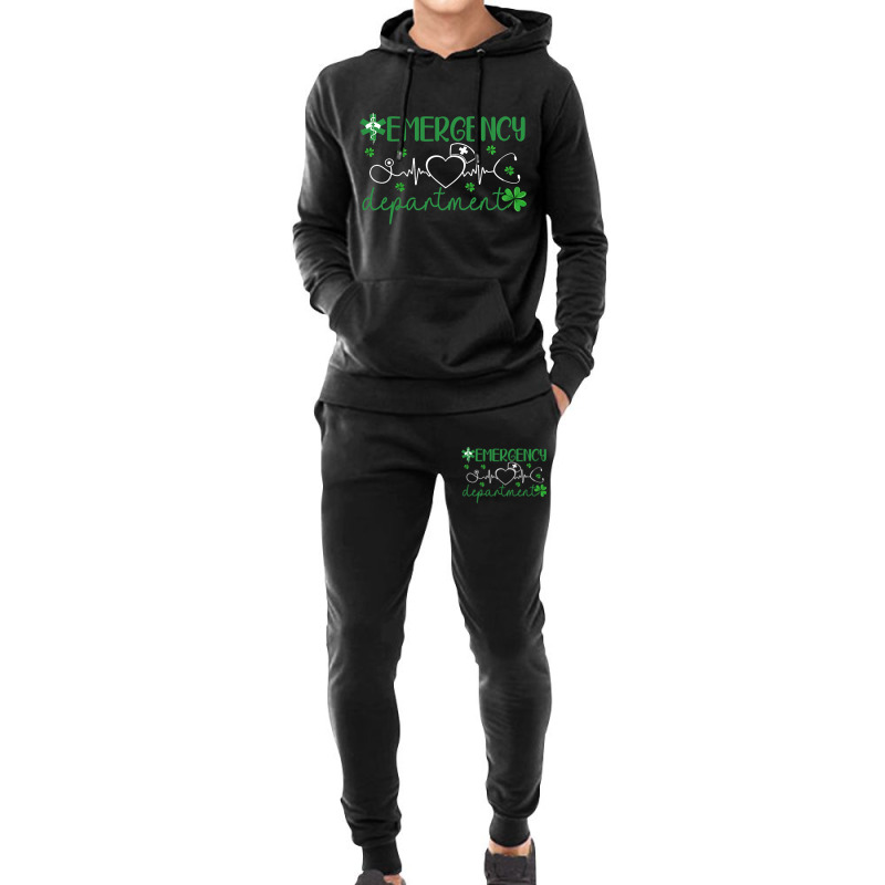 Emergency Department Funny Er Nurse Irish St Patri Hoodie & Jogger Set | Artistshot