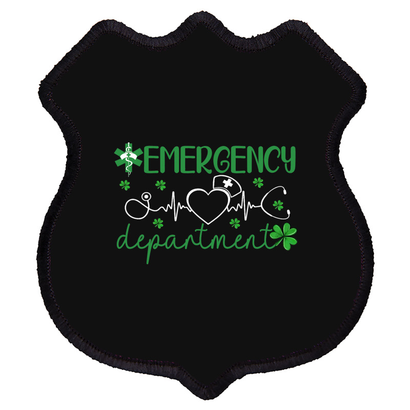 Emergency Department Funny Er Nurse Irish St Patri Shield Patch | Artistshot