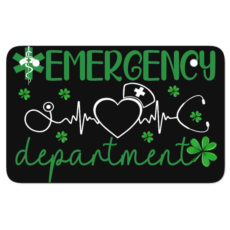 Emergency Department Funny Er Nurse Irish St Patri Atv License Plate | Artistshot