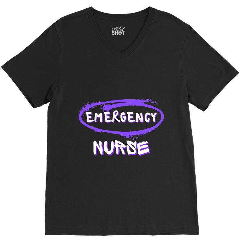 Emergency Department Room Er Nurse Gifts Nursing F V-neck Tee | Artistshot