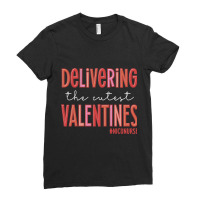 Delivering The Cutest Valentines Day Retro Nicu Nu Ladies Fitted T-shirt | Artistshot