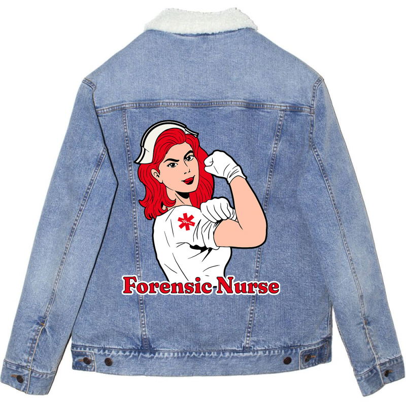 Forensic Nurse Fn Sane Fne Cjs Unisex Sherpa-lined Denim Jacket | Artistshot