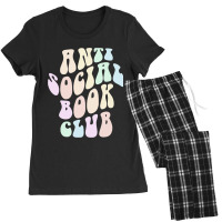 Funny Anti Social Book Club Librarian Retro Introv Women's Pajamas Set | Artistshot