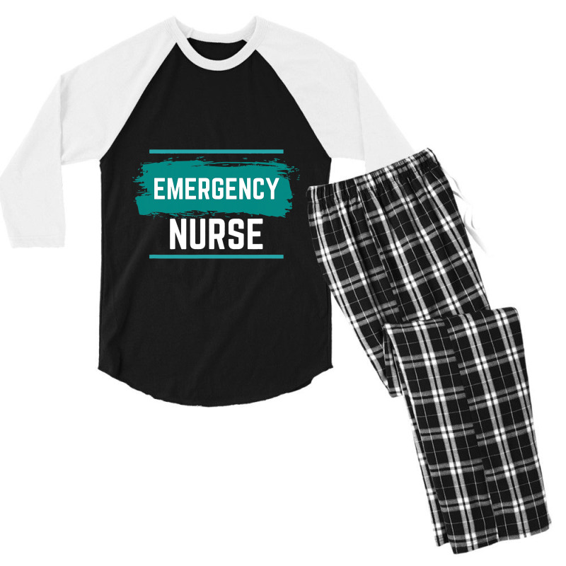 Emergency Department Room Er Nurse Gifts Nursing F Men's 3/4 Sleeve Pajama Set | Artistshot