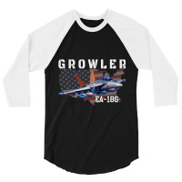 Ea18g Growler Electronic Warfare Aircraft Military 3/4 Sleeve Shirt | Artistshot