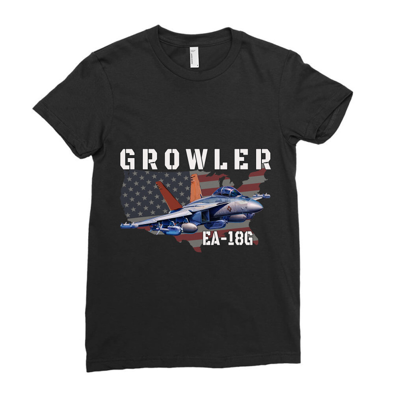 Ea18g Growler Electronic Warfare Aircraft Military Ladies Fitted T-Shirt by AleaAlmondz | Artistshot