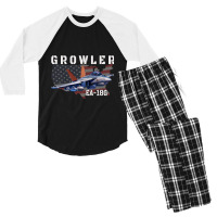 Ea18g Growler Electronic Warfare Aircraft Military Men's 3/4 Sleeve Pajama Set | Artistshot