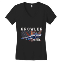 Ea18g Growler Electronic Warfare Aircraft Military Women's V-neck T-shirt | Artistshot