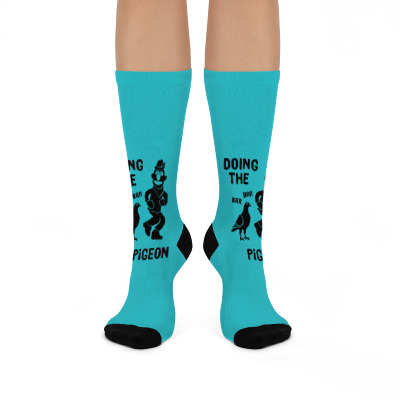 Doing The Brr Brr Pigeon Crew Socks Designed By Icang Waluyo