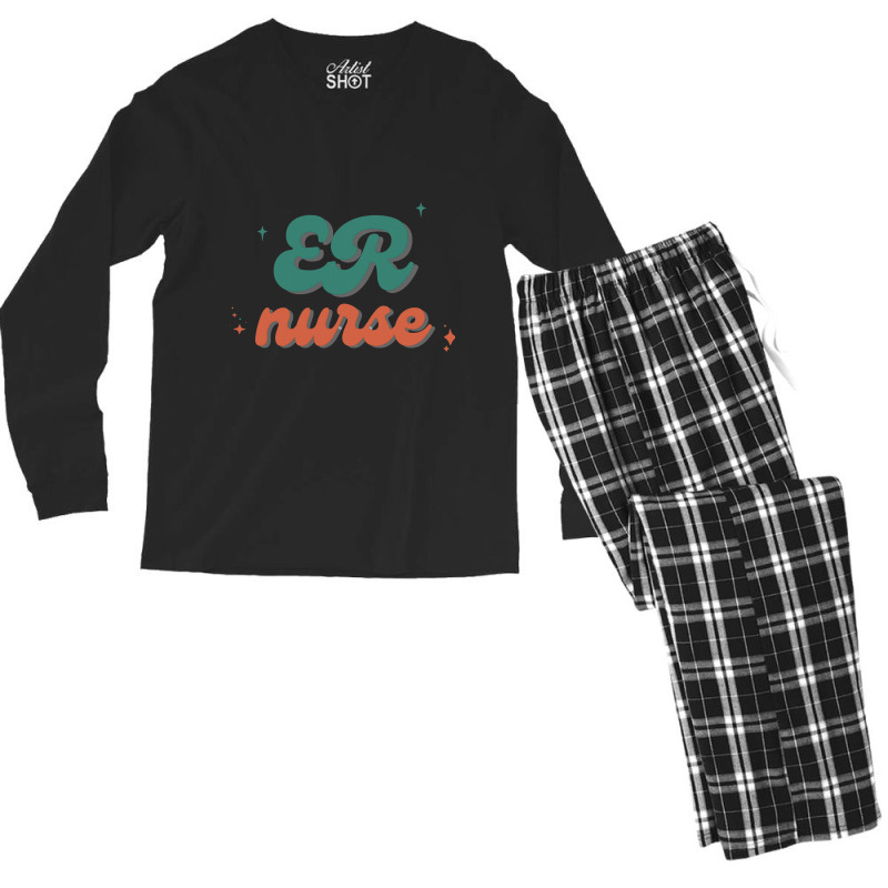 Emergency Department Room Er Nurse Gifts Nursing F Men's Long Sleeve Pajama Set | Artistshot