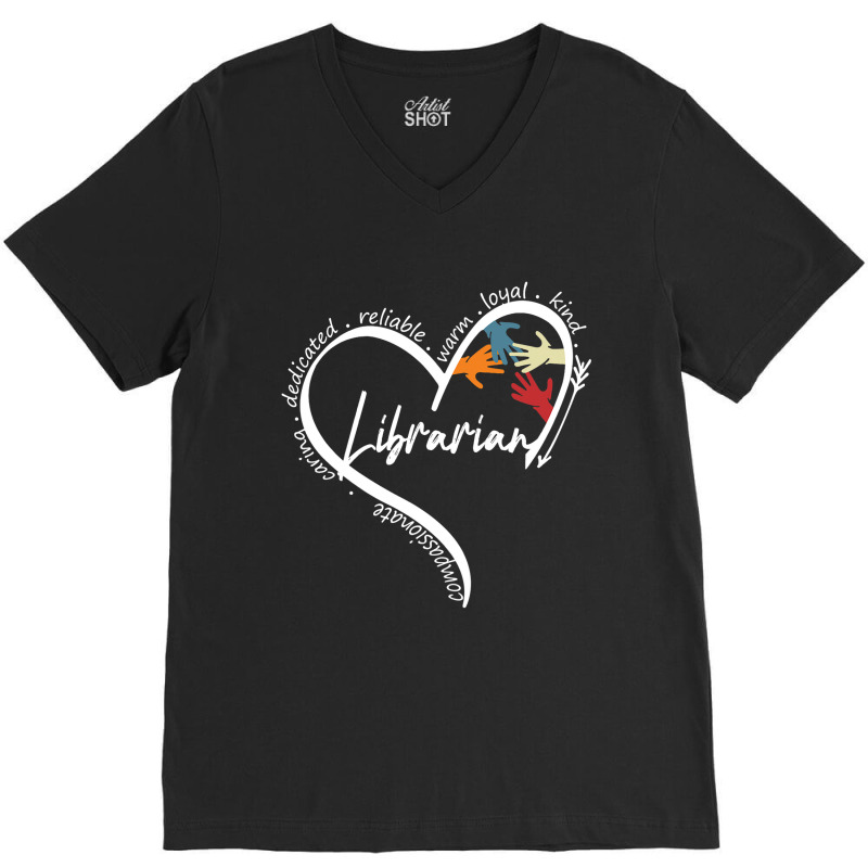 Funny Librarian Graphic Tees Tops Back To School A V-neck Tee | Artistshot