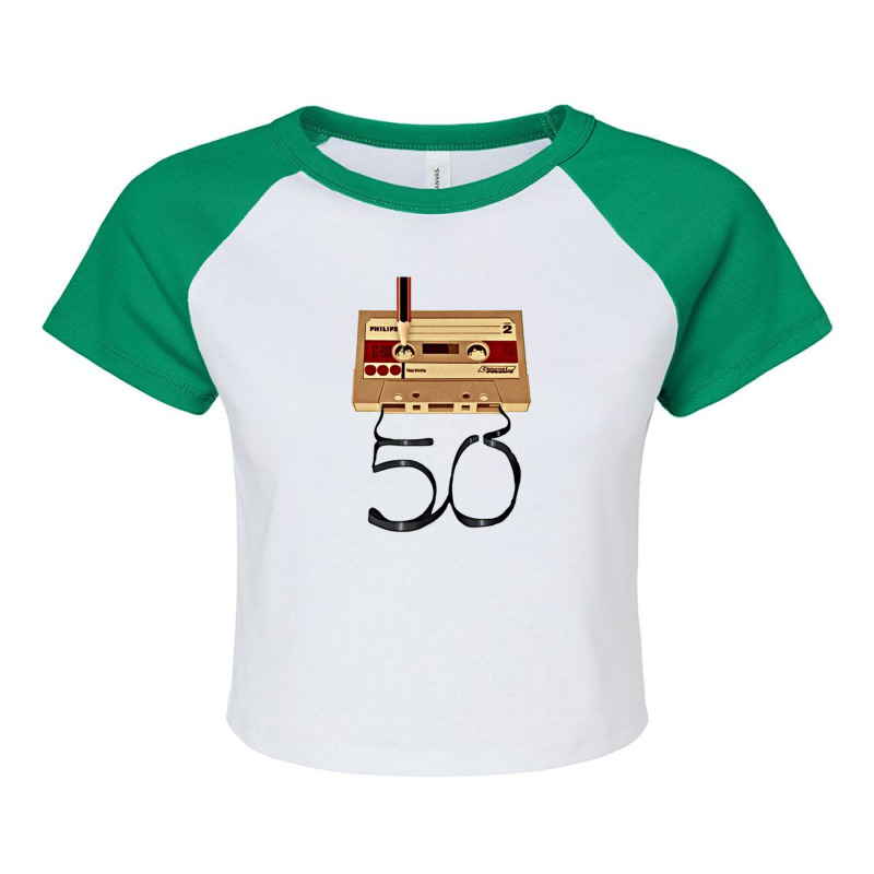 Music Tape Retro Raglan Crop Top by gematees | Artistshot